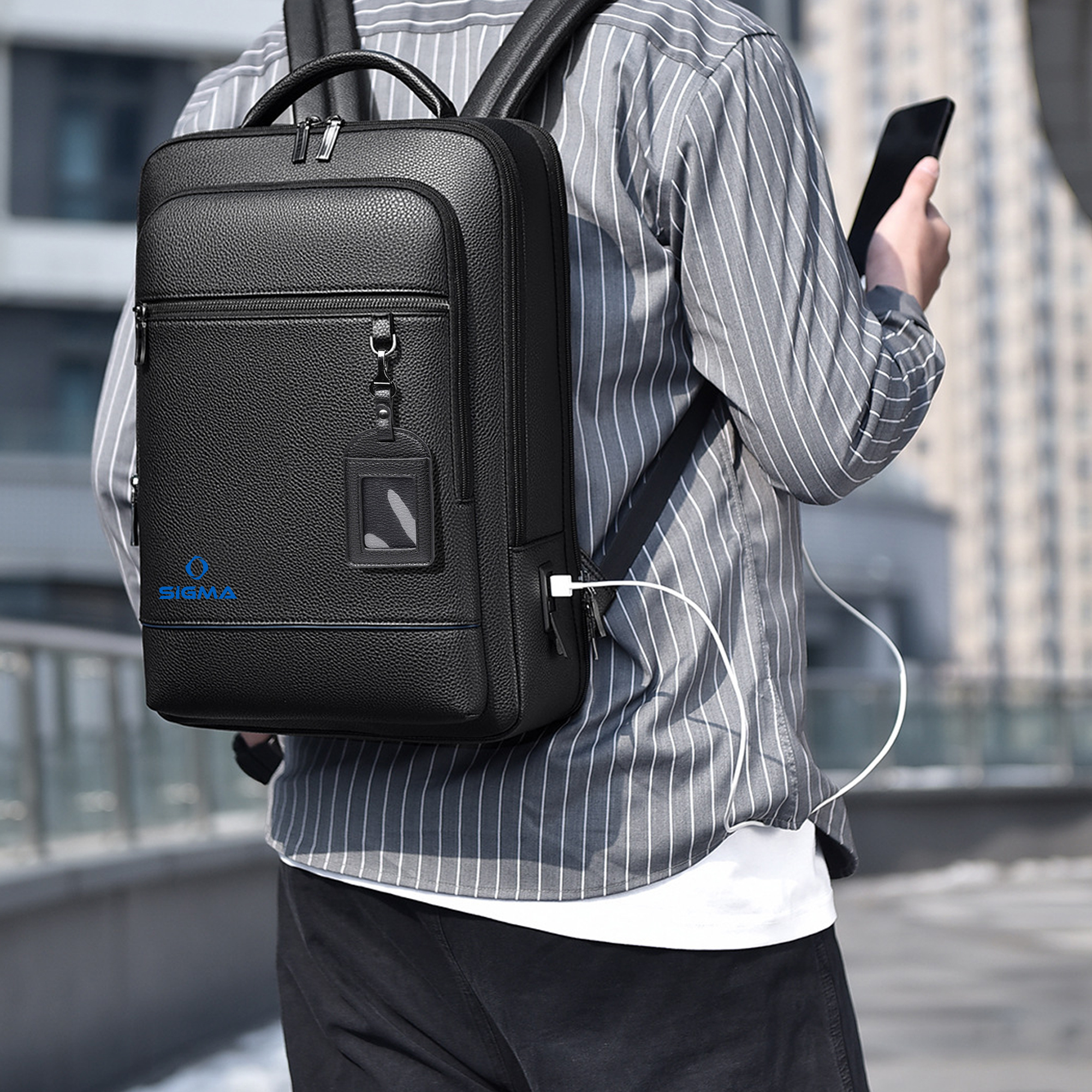 Polyurethane Laptop Backpack - Image 8