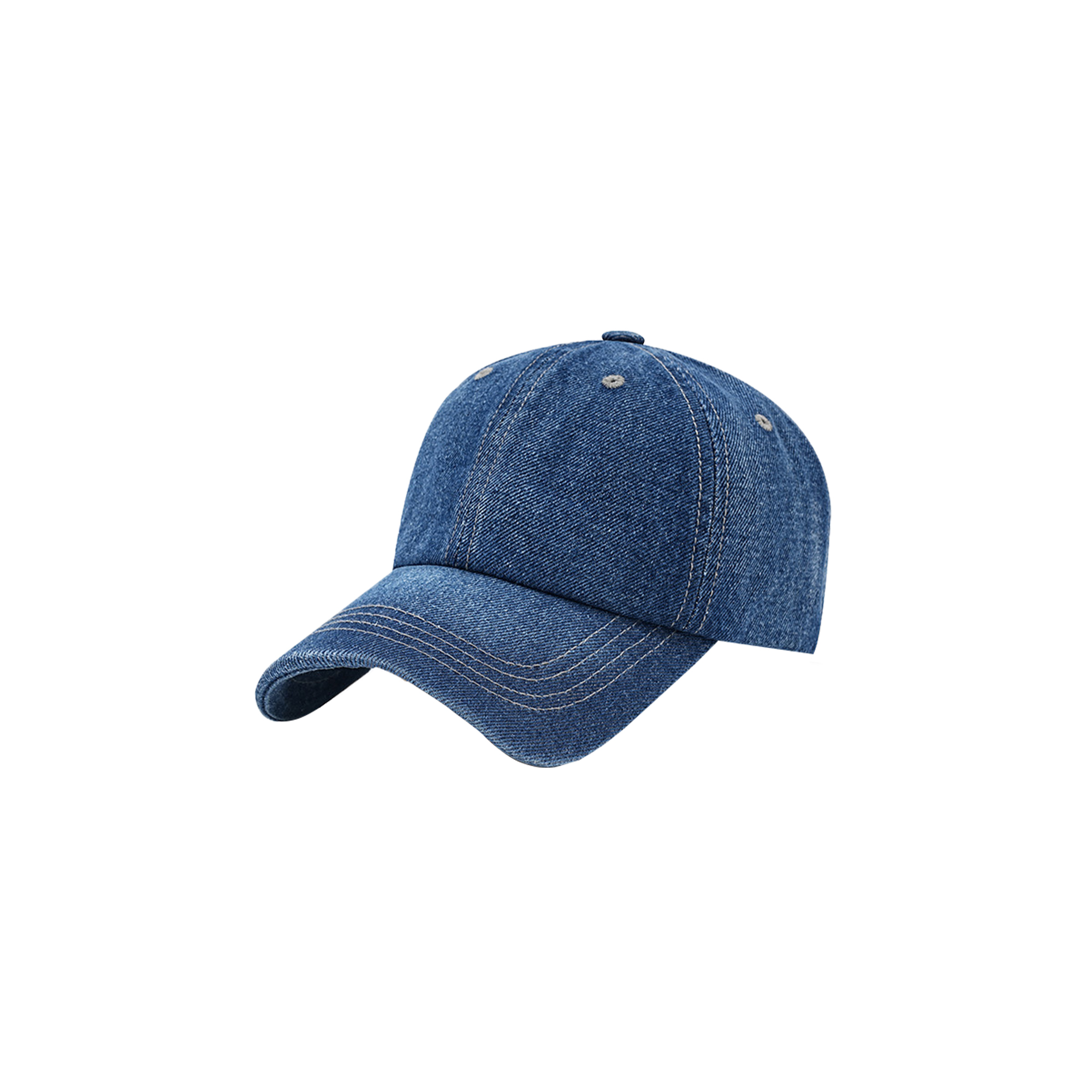 6 Panel Denim Baseball Cap - Image 3