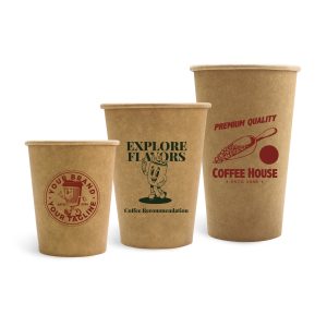 PLA Single Wall Compostable Kraft Paper Cups