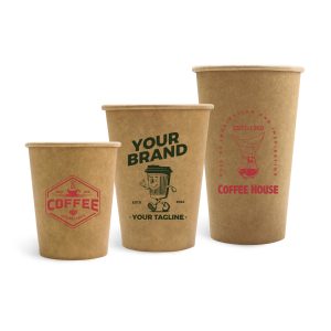 Home Compostable Aqueous Single Wall Kraft Paper Cups
