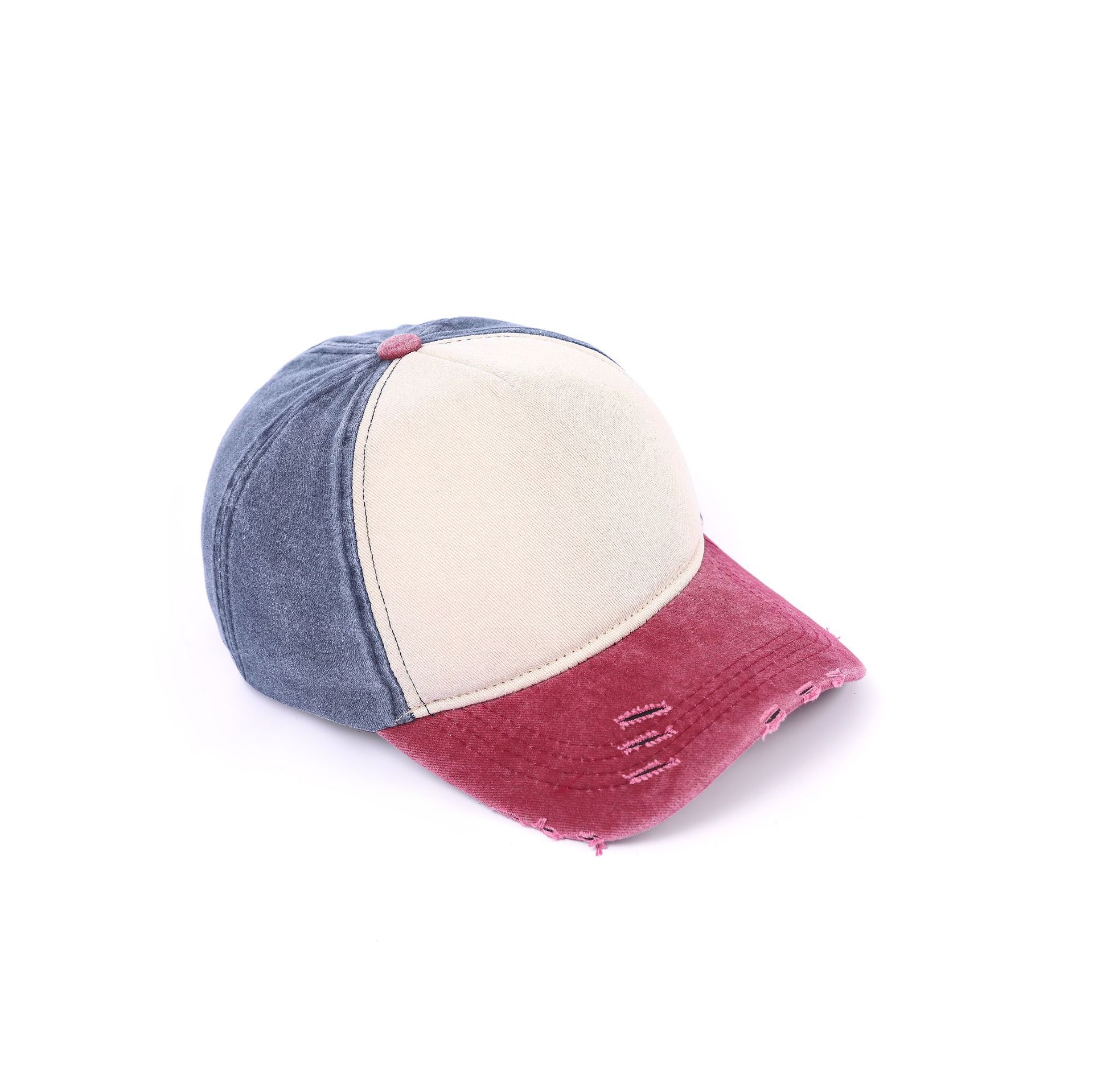 5 Panel Distressed Cotton Baseball Cap - Image 6