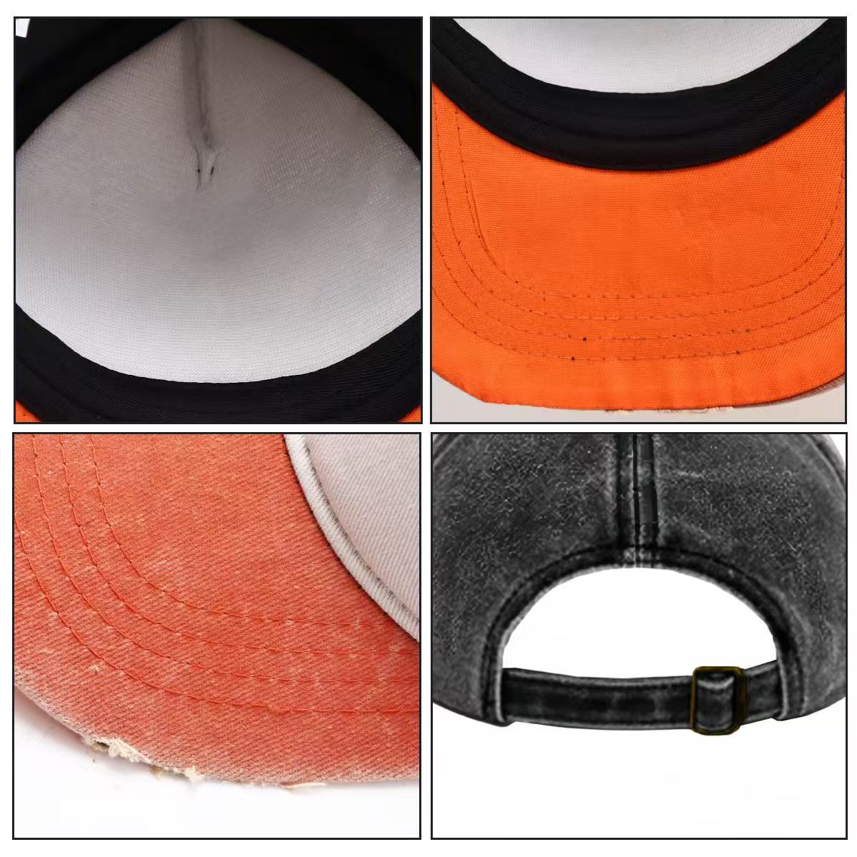 5 Panel Distressed Cotton Baseball Cap - Image 9