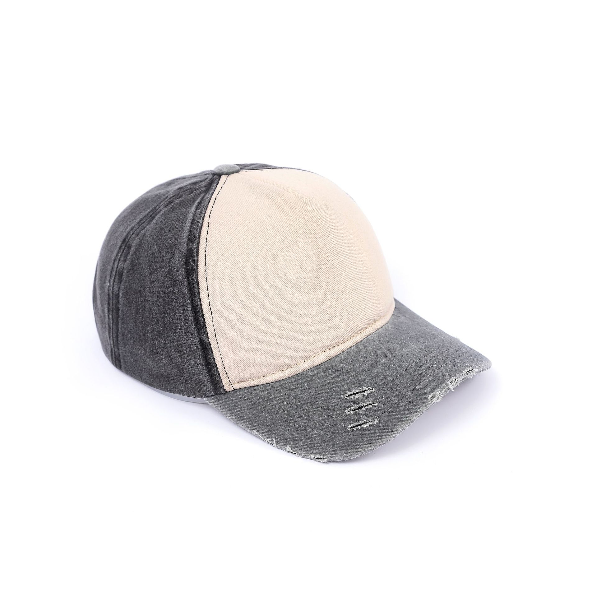 5 Panel Distressed Cotton Baseball Cap - Image 5