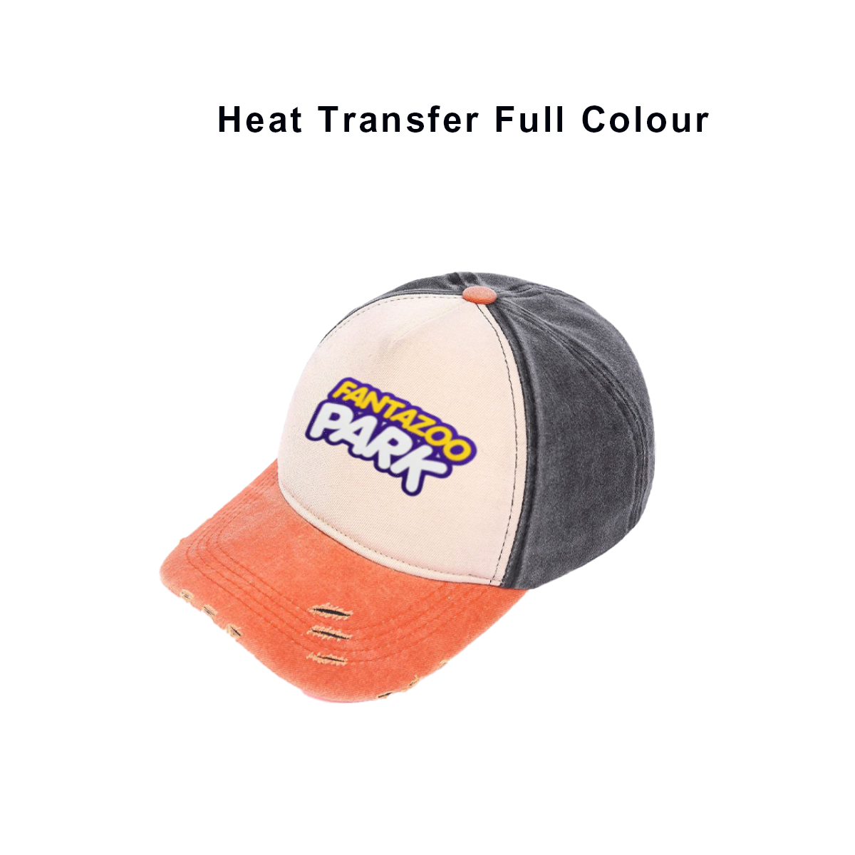 5 Panel Distressed Cotton Baseball Cap - Image 7