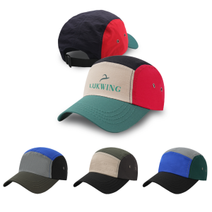 Lightweight 5 Panel Flat Bill Cap
