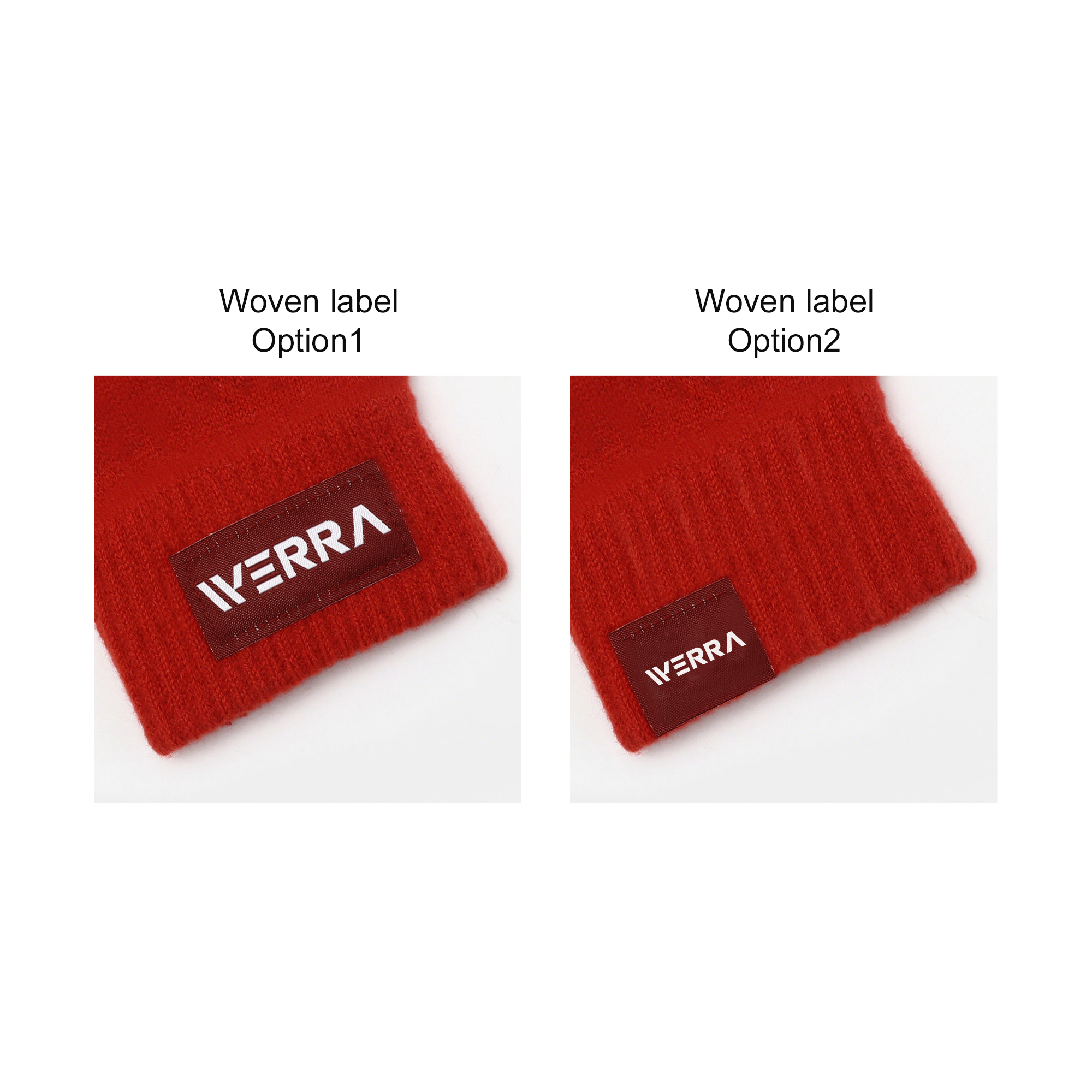 Kids Plain Knitted Fingerless Gloves with Woven Label - Image 19