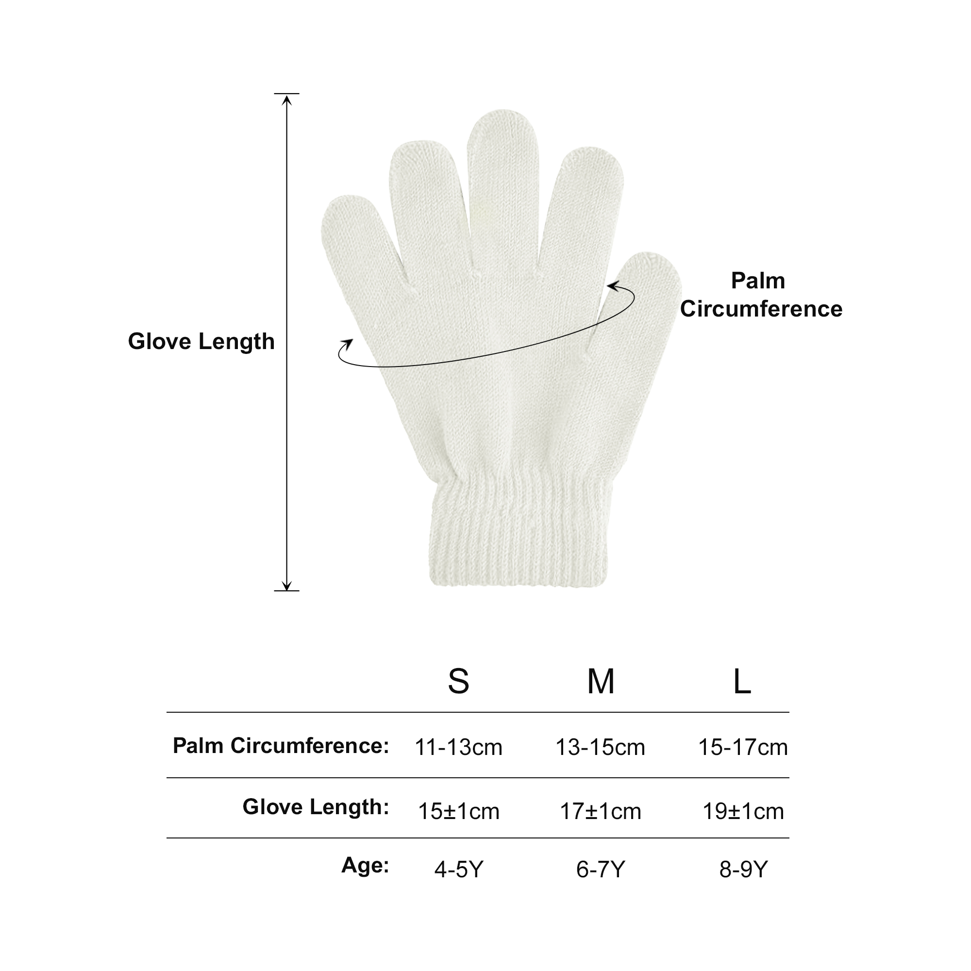 Kids Plain Knitted Gloves with Woven Label - Image 17