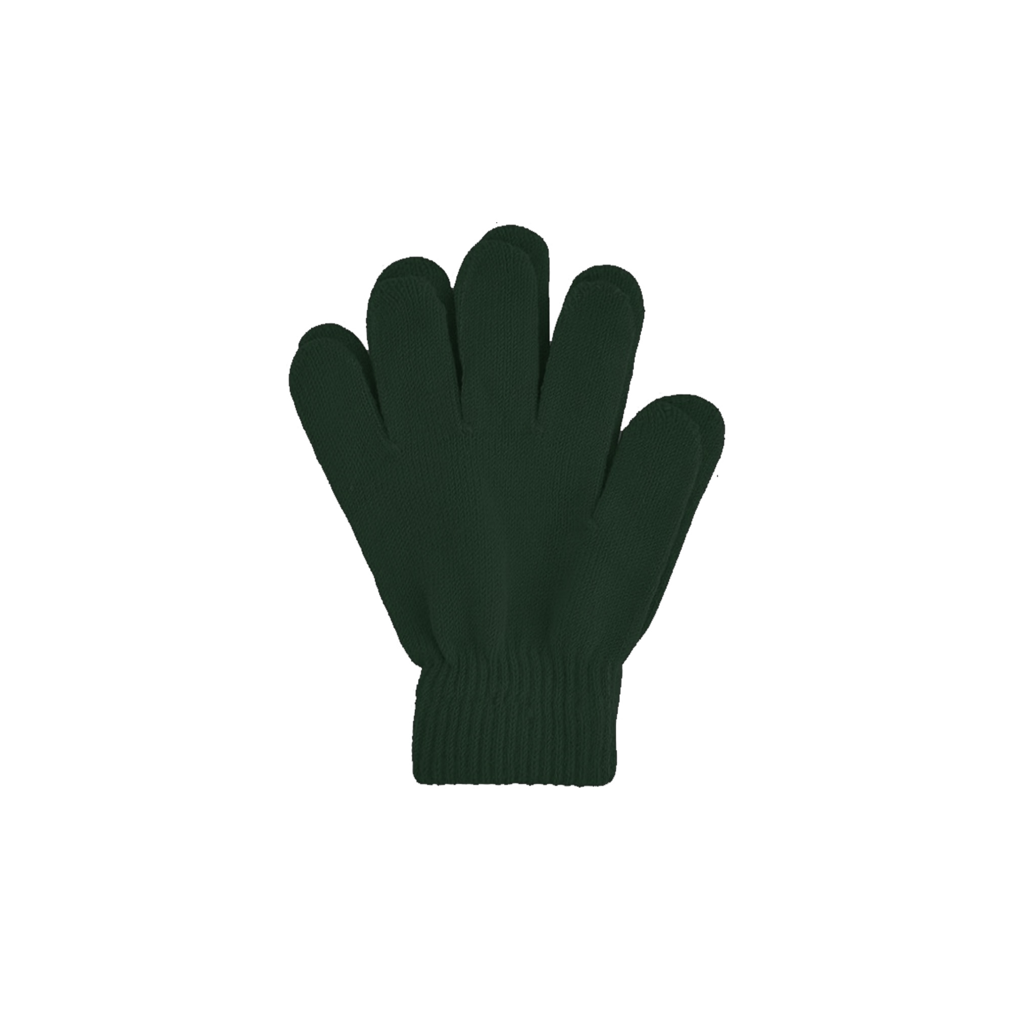 Kids Plain Knitted Gloves with Woven Label - Image 4