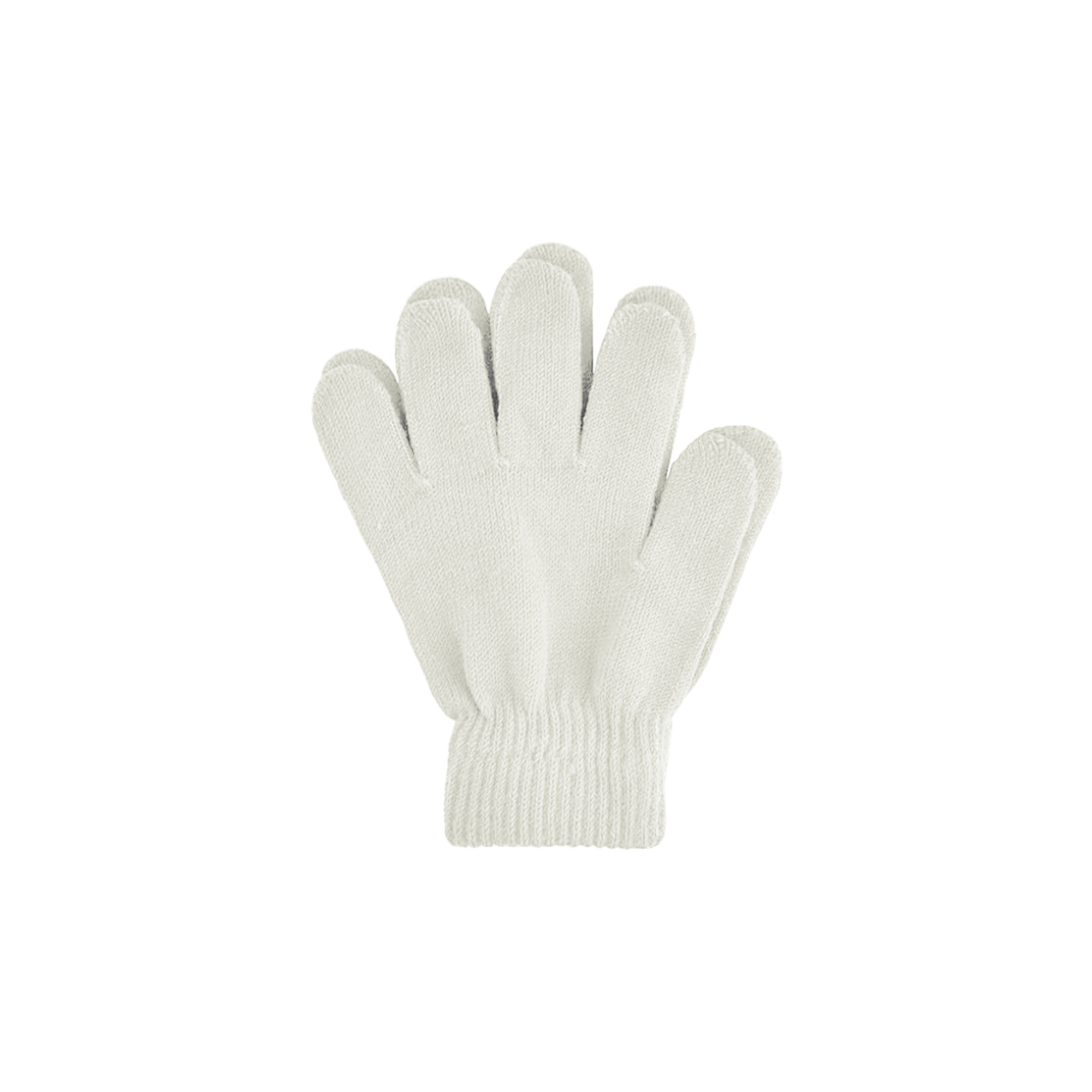 Kids Plain Knitted Gloves with Woven Label - Image 2