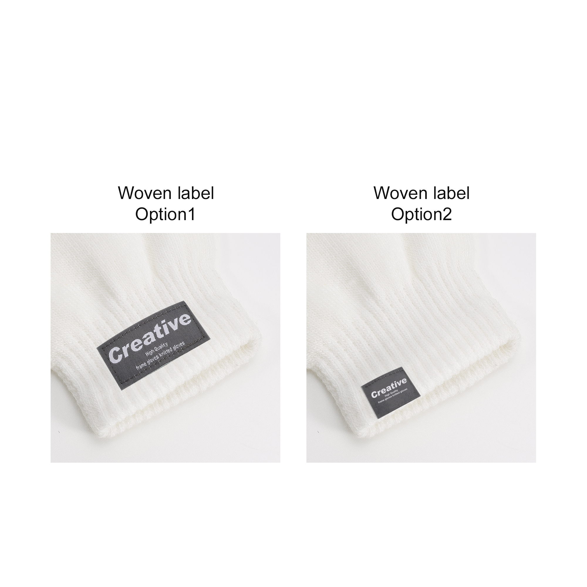 Kids Plain Knitted Gloves with Woven Label - Image 19