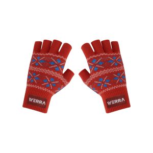 Kids Jacquard Fingerless Gloves