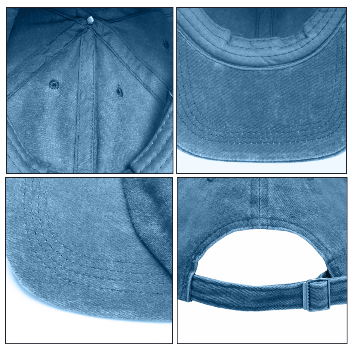 6 Panel Vintage Washed Baseball Cap - Image 16