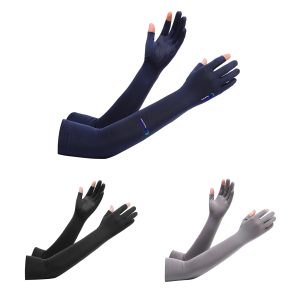Long Sleeve Sun Protective Gloves with 2 Open Fingers