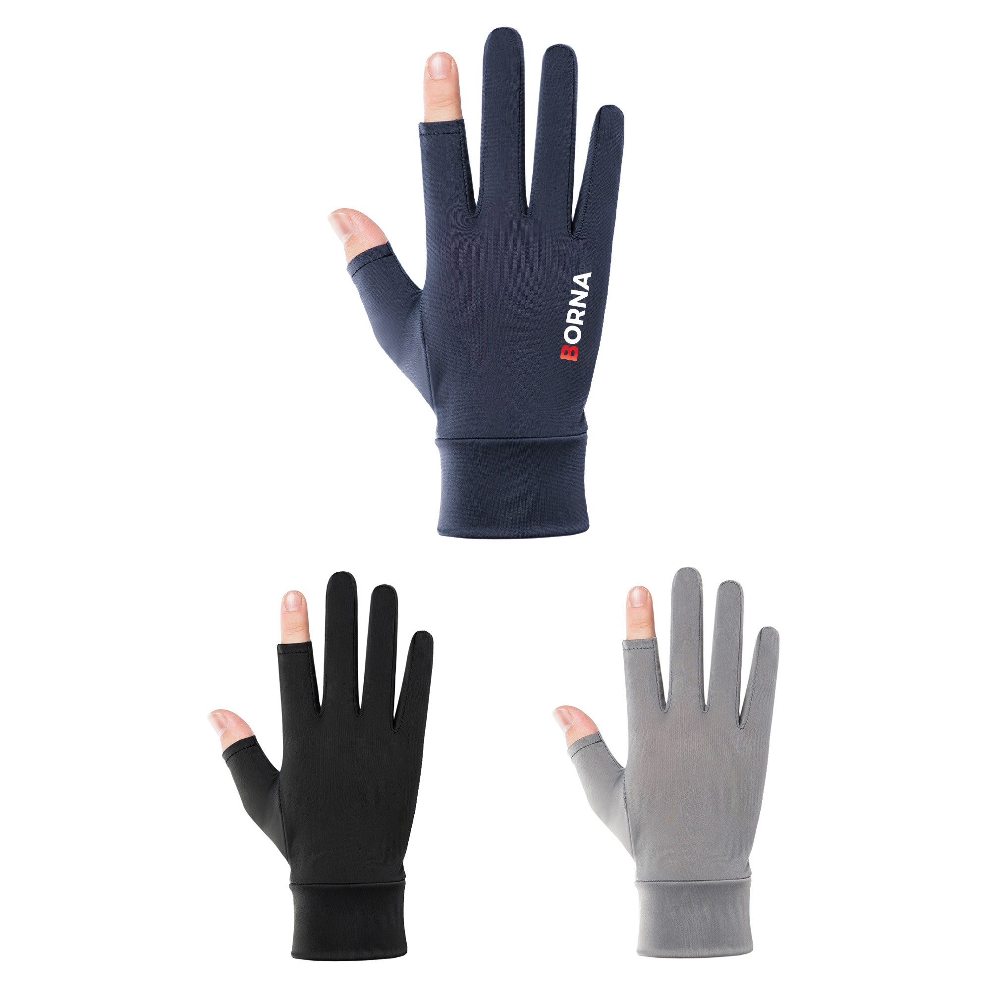 Sun Protective Gloves with 2 Open Fingers