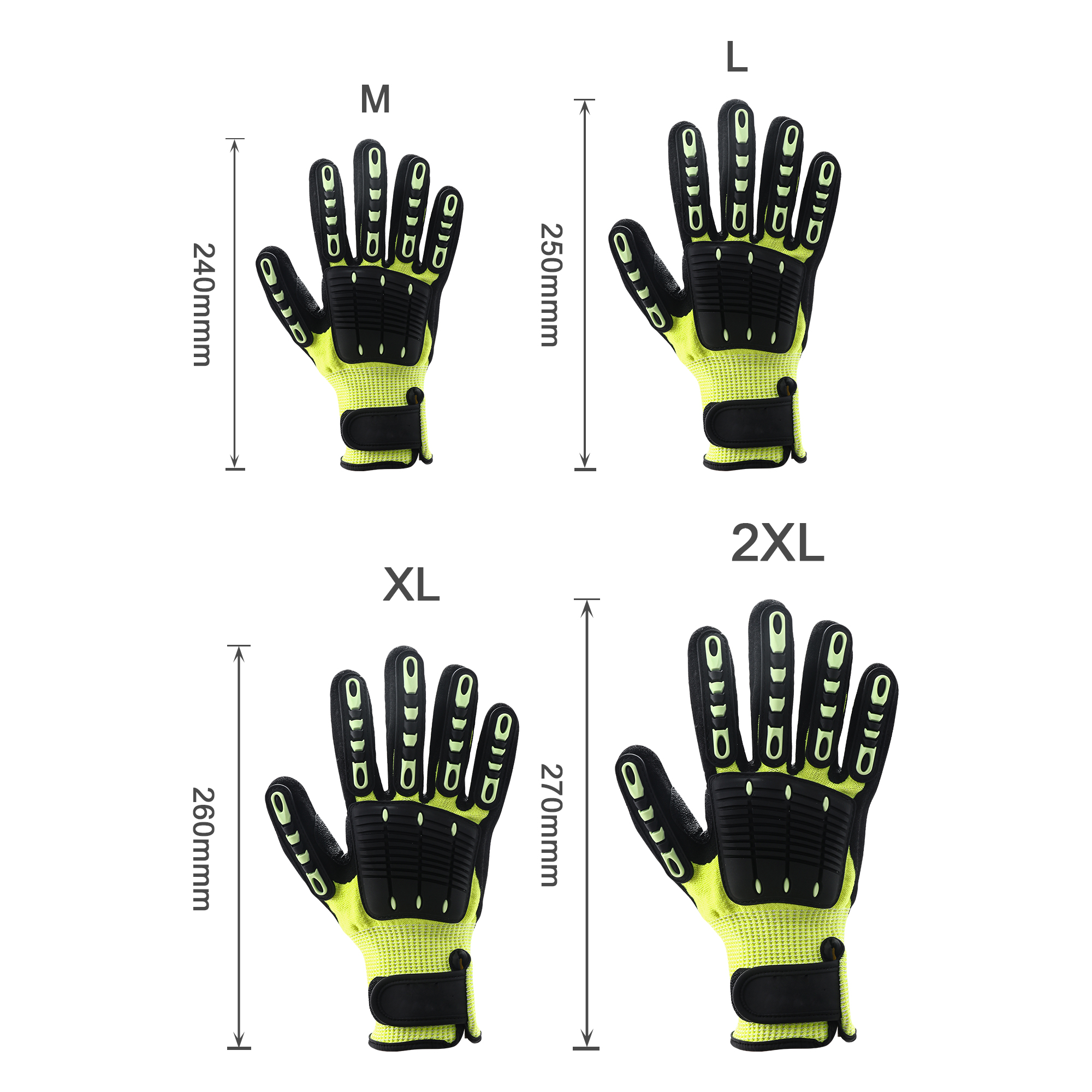 Heavy Duty Safety Work Gloves With Wrist Lock & Palm Guard - Image 4