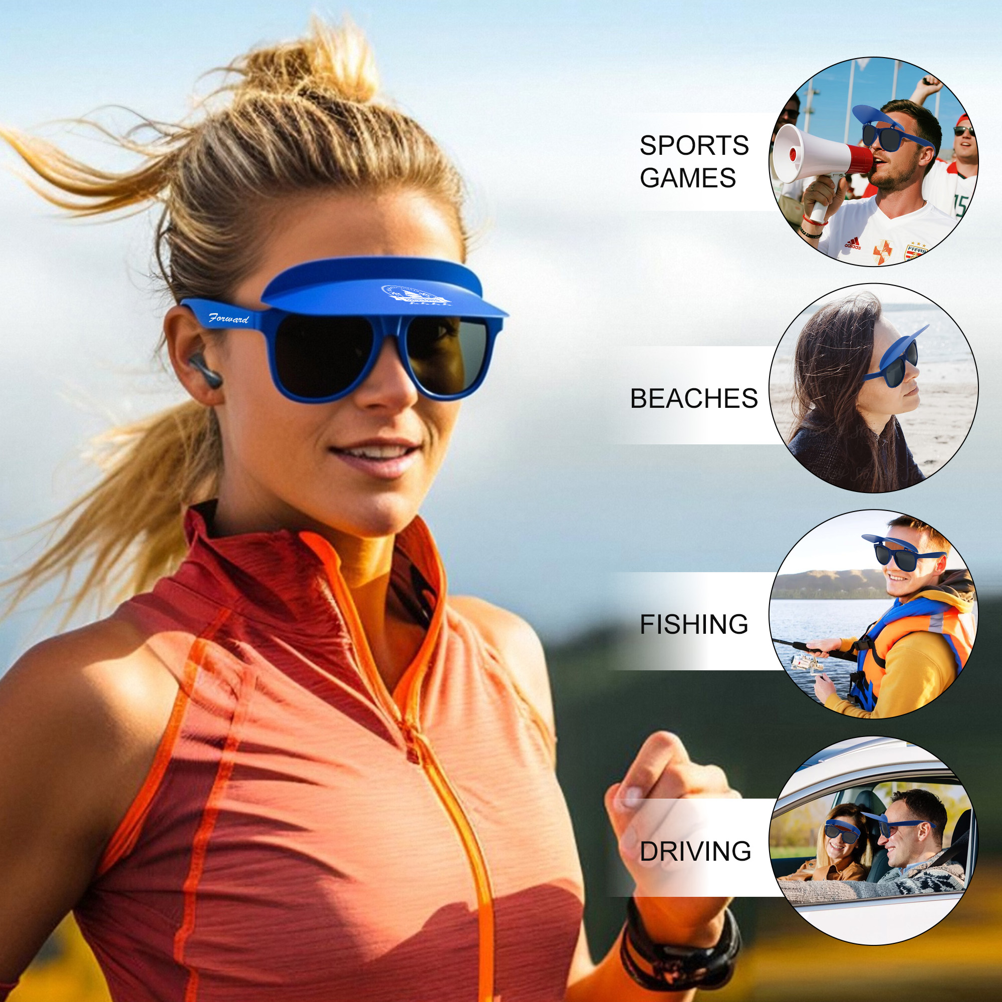 Flip Up Visor Sunglasses - Image 7