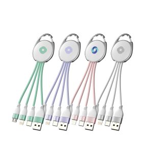 Macarons 3 in 1 Charging Cable with Keyring