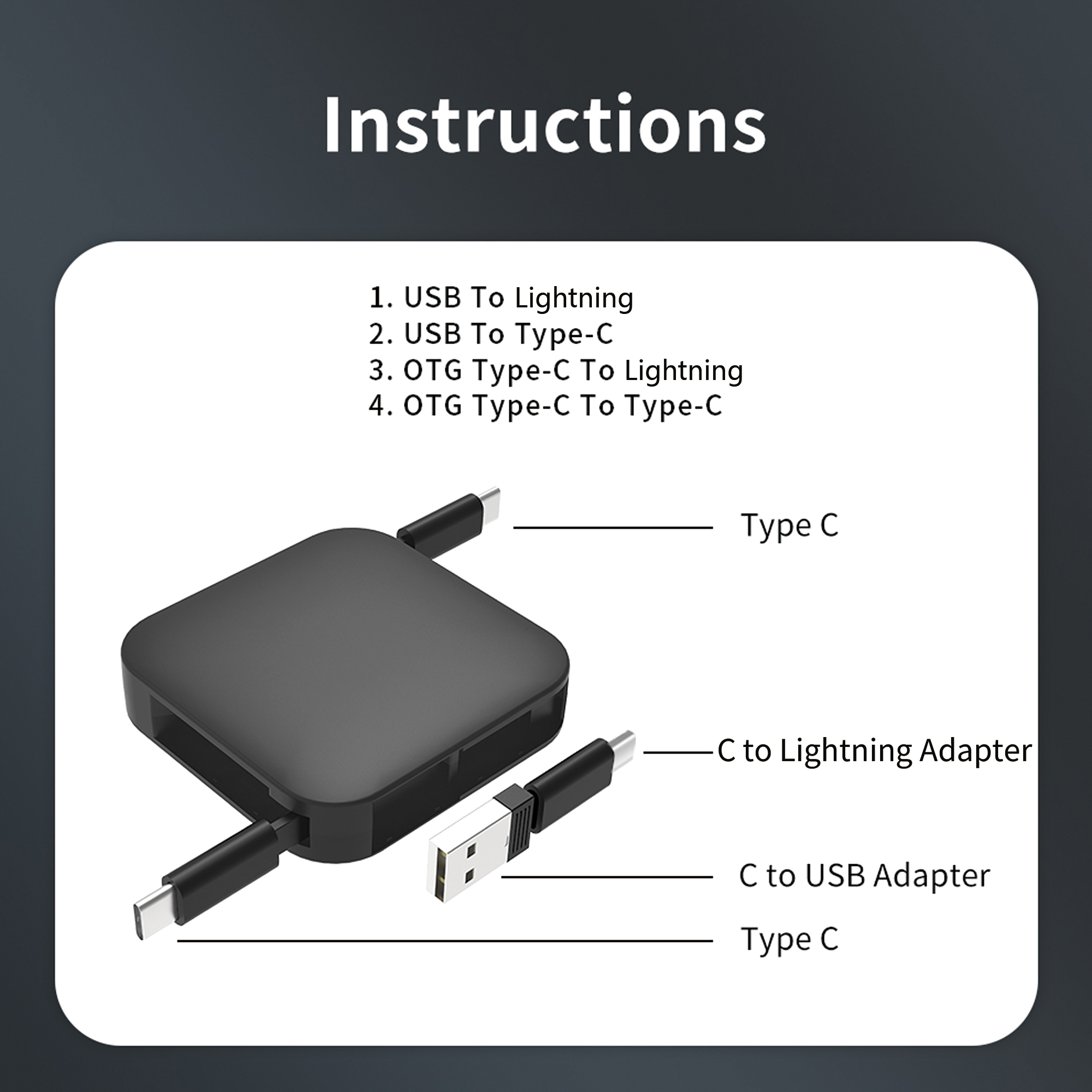 60W 4-in-1 Retractable Charging Cable with Phone Stand - Image 6