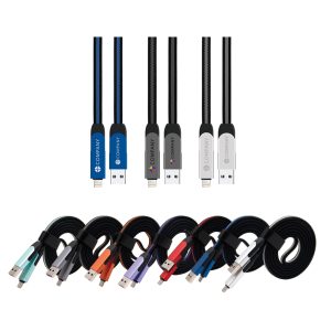 60W 6-in-1 Long Braided Charging Cable