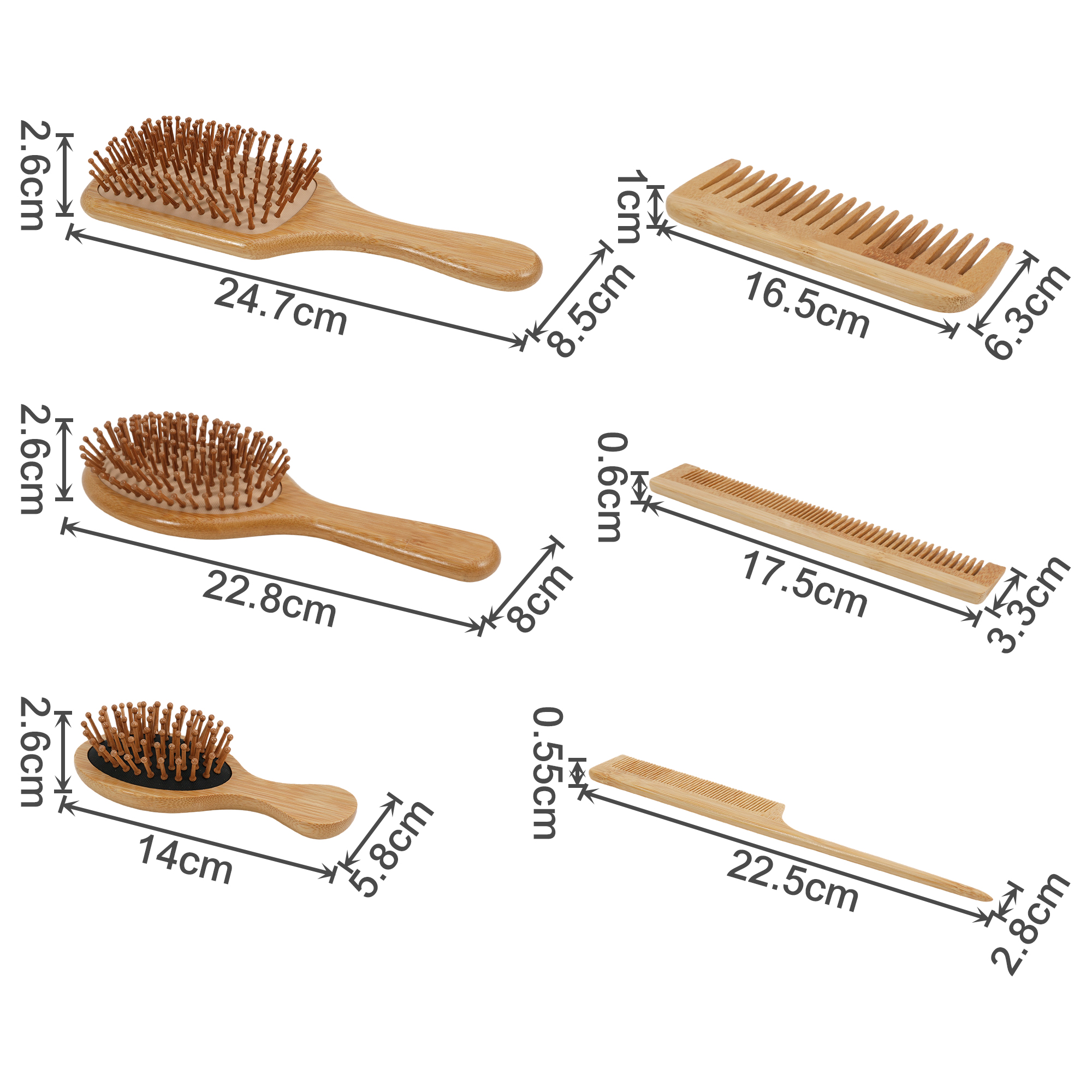 Bamboo Comb Hair Styling Tool - Image 8