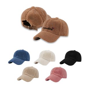 6 Panel Lamb Fur Baseball Cap