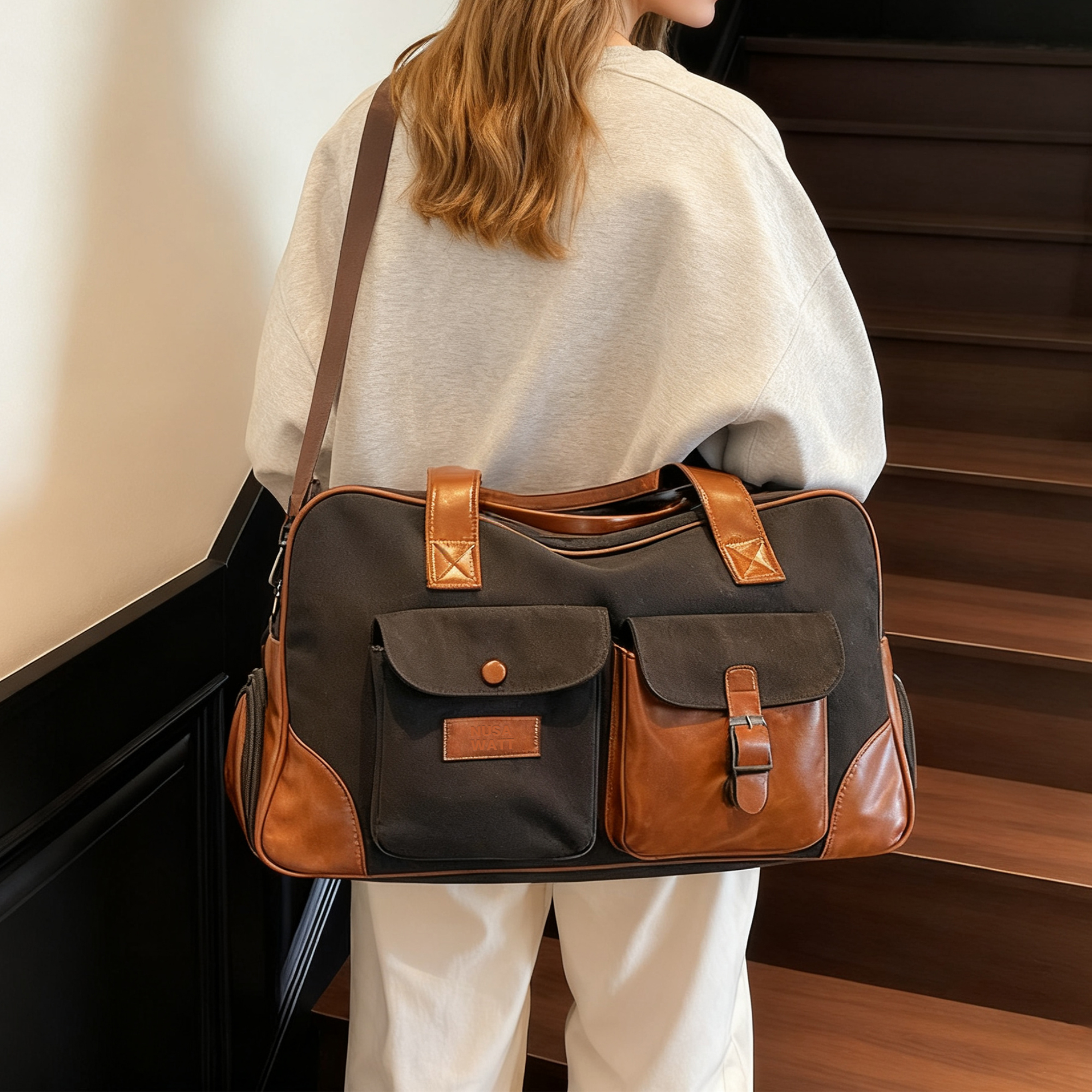 Vintage Canvas Duffle Bag - Image 10