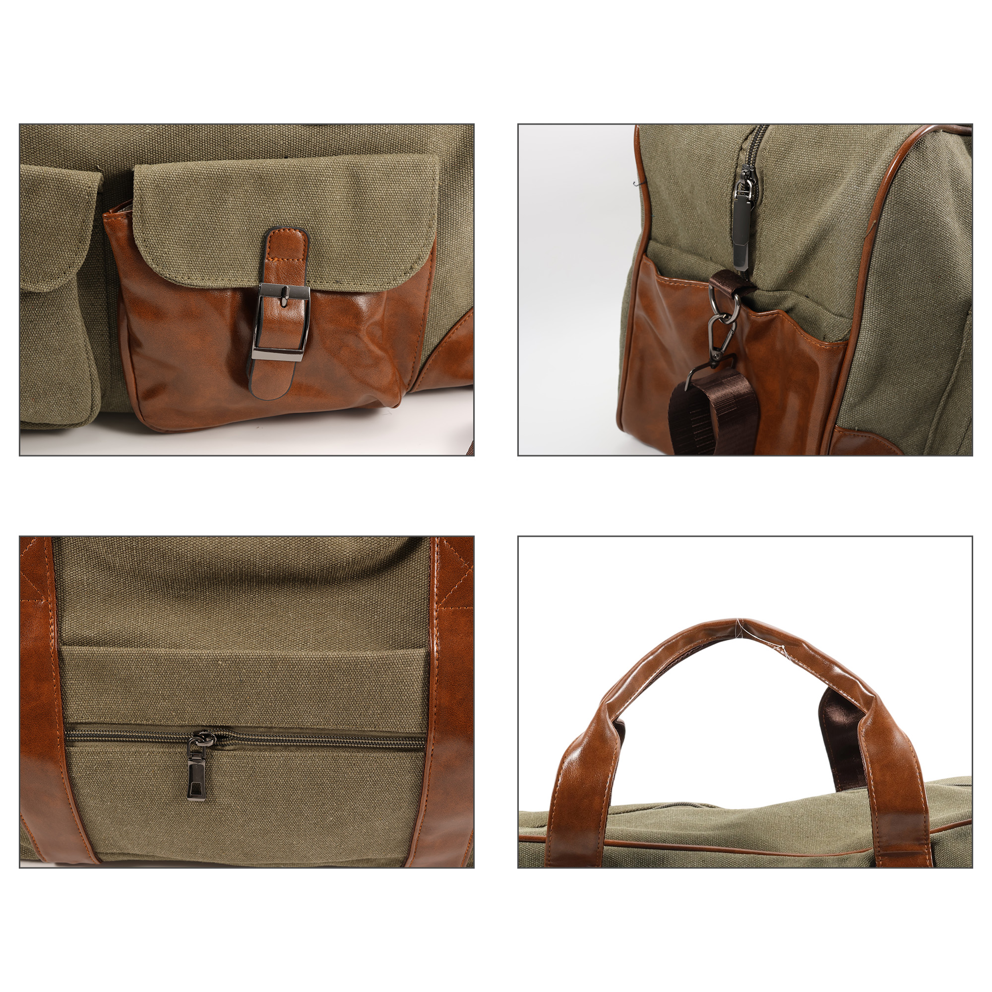 Vintage Canvas Duffle Bag - Image 9