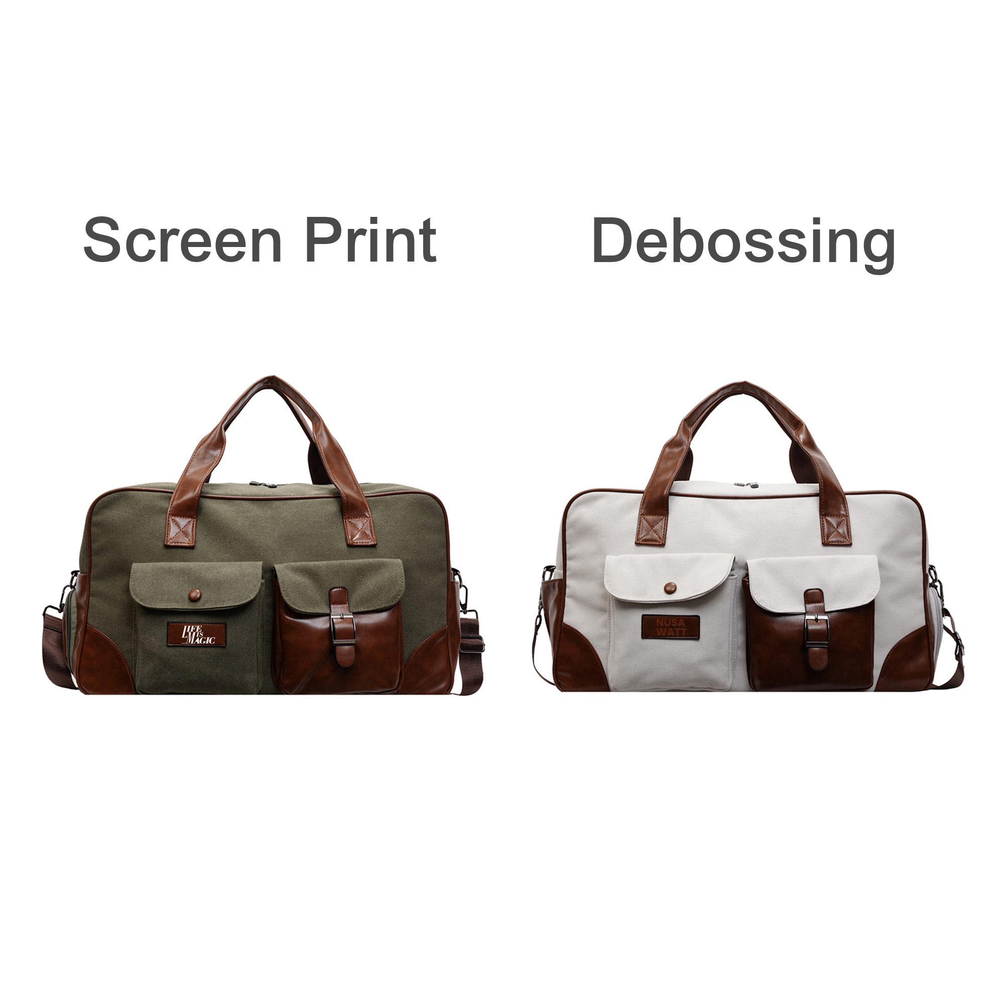 Vintage Canvas Duffle Bag - Image 6