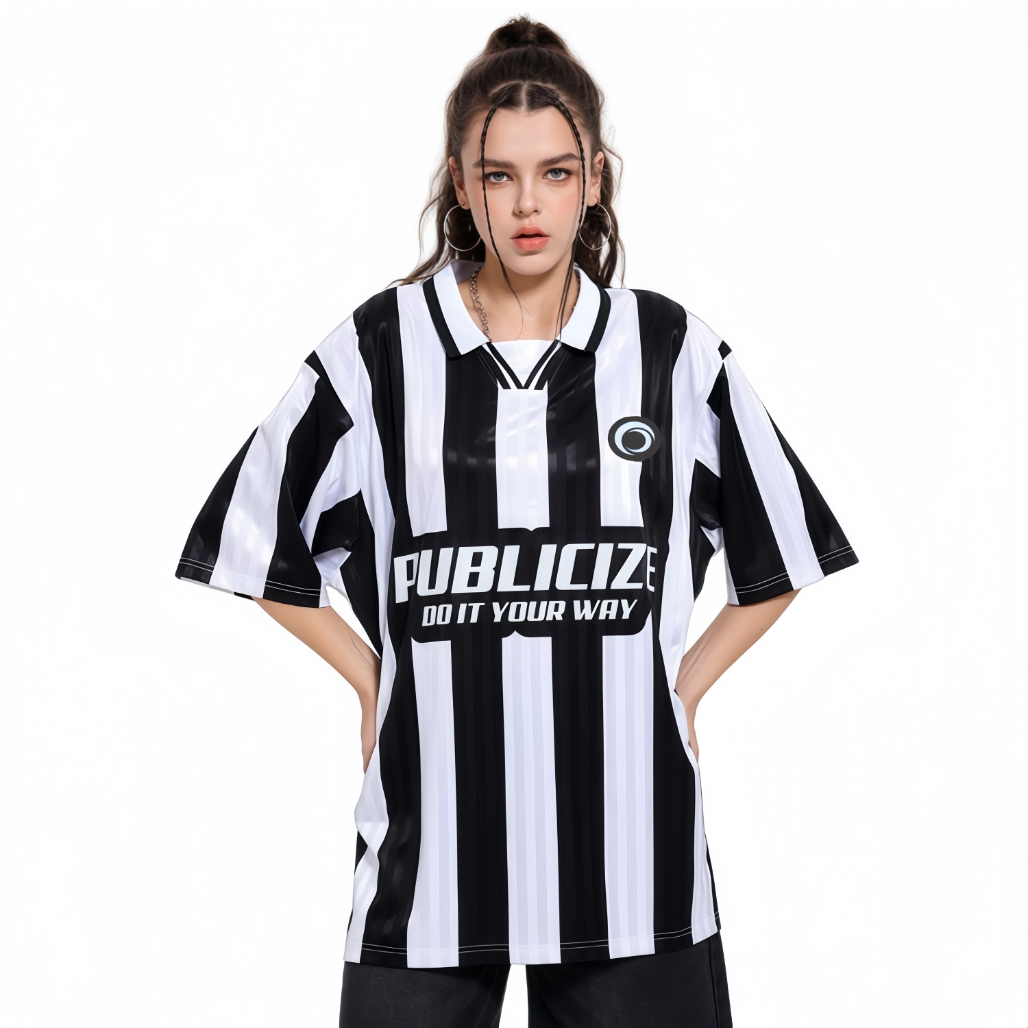 100% Polyester Unisex Sublimation Loose Retro POLO Jersey