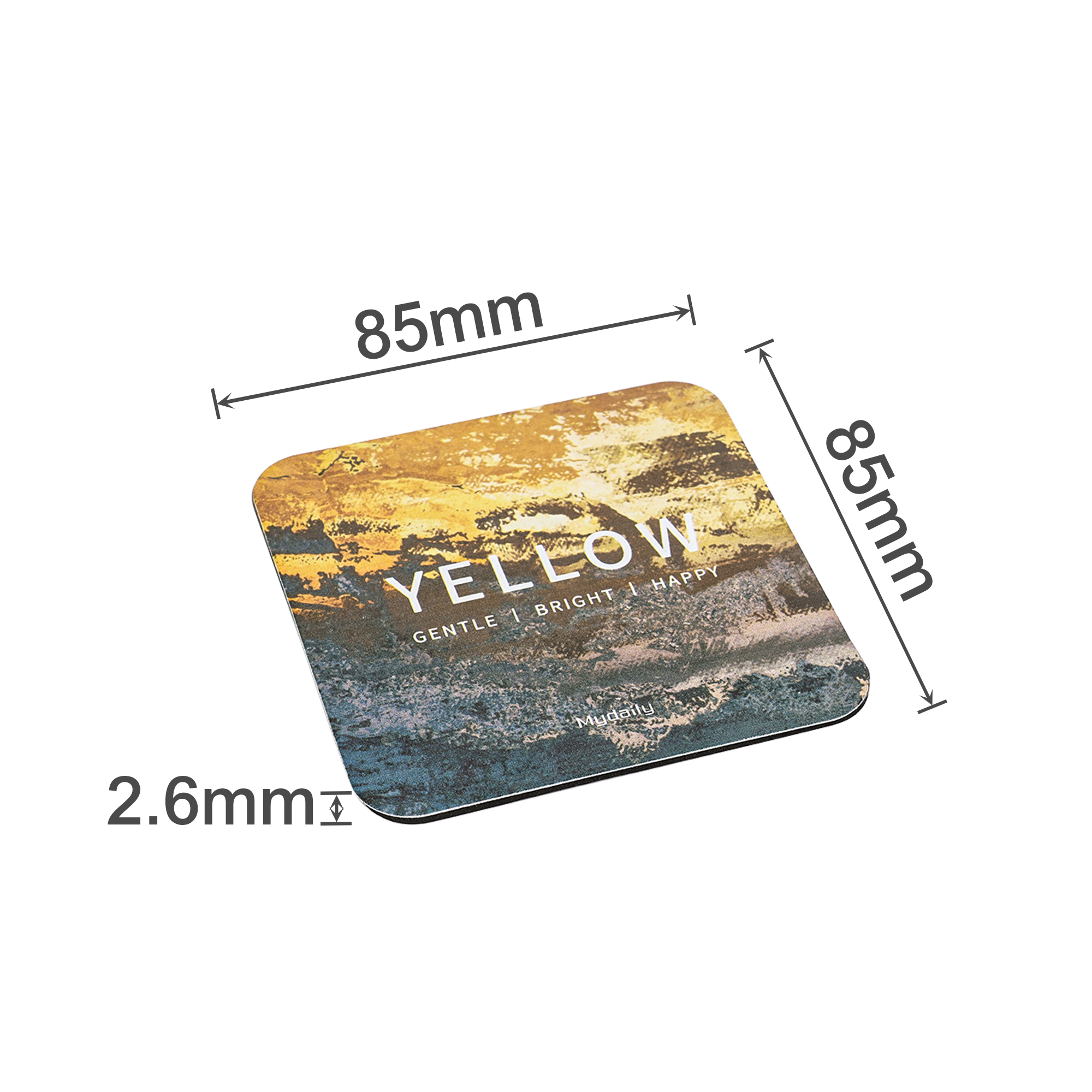 Square Frosted Metal Coaster - Image 3