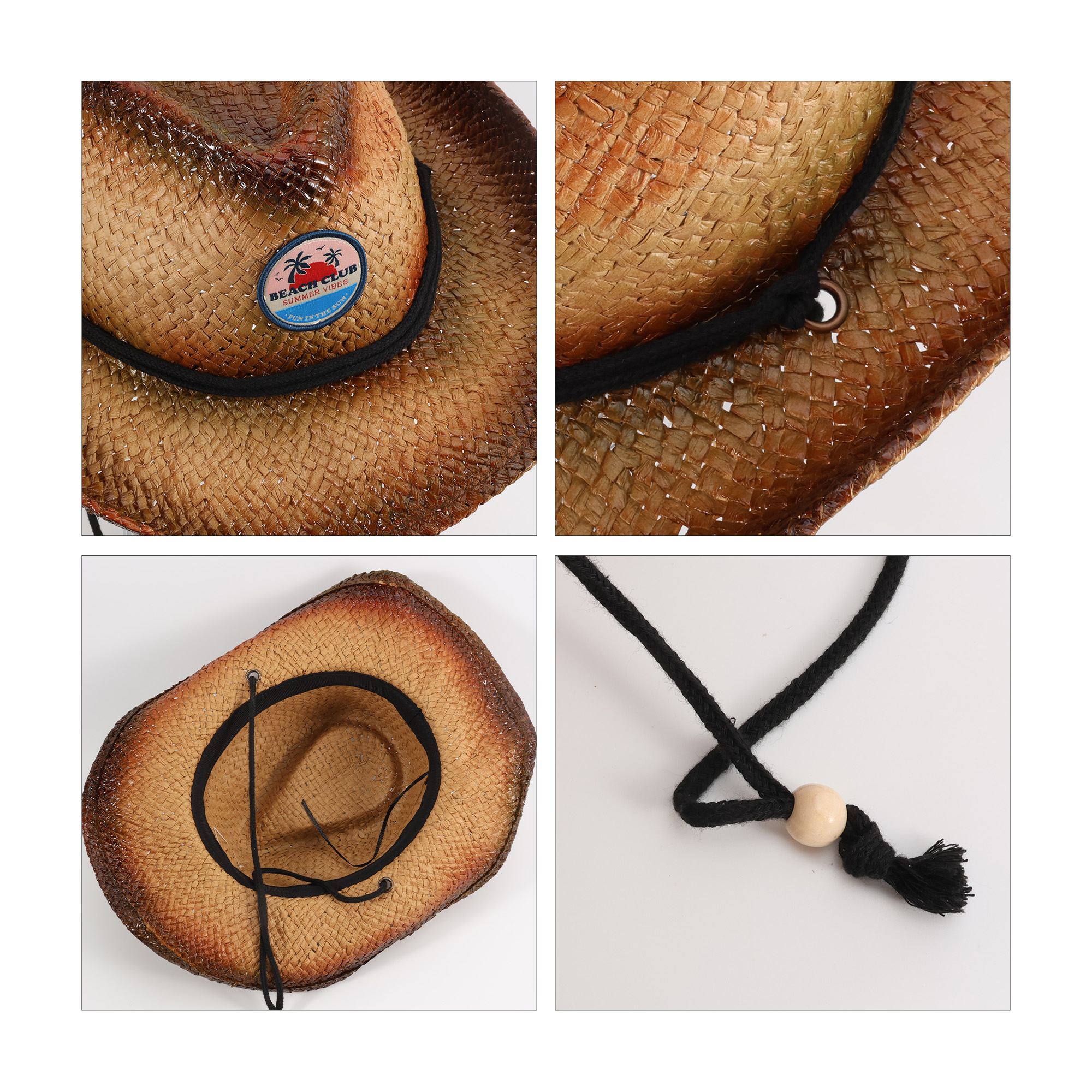 Sprayed Cowboy Straw Hats - Image 5