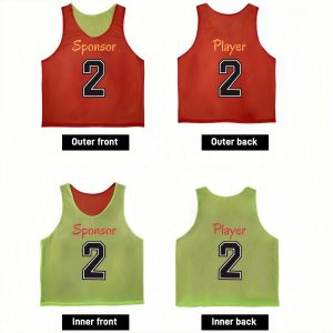 100% Polyester Mesh Sublimated Reversible Training Bib