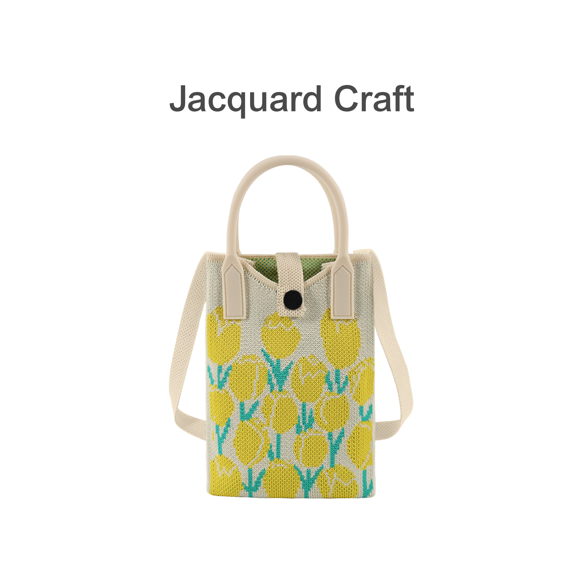 Knitted Phone Crossbody Bag with Handle - Image 5