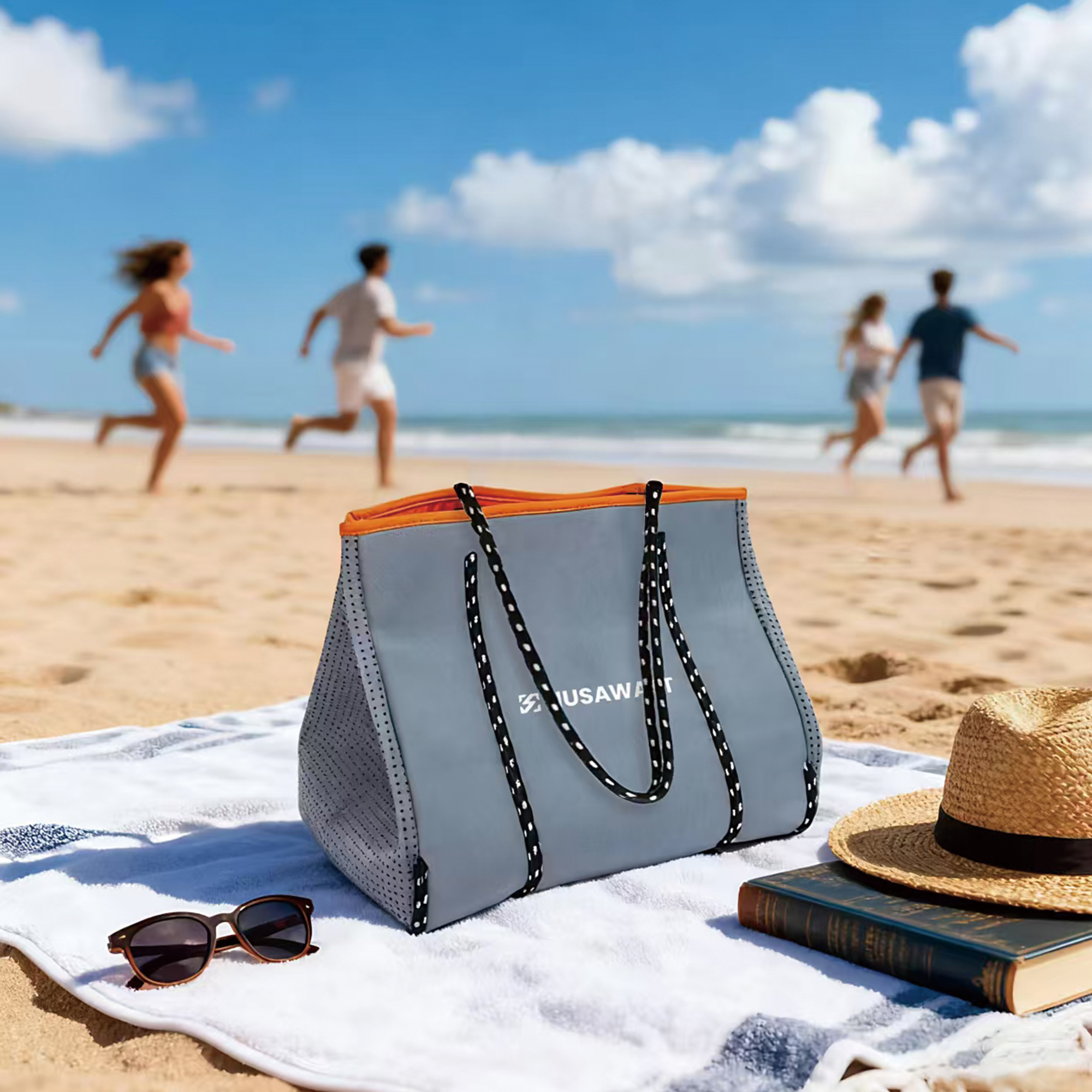 Large Neoprene Beach Tote Bag - Image 9