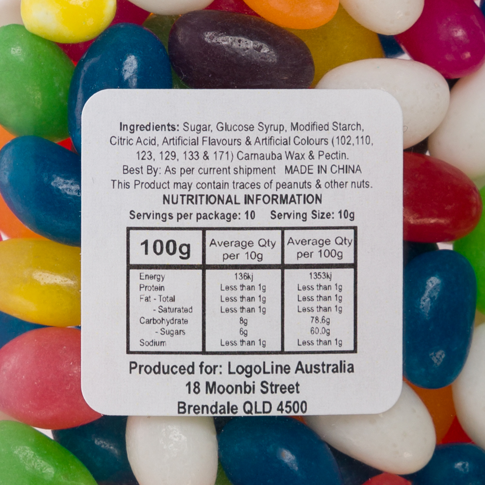 Assorted Colour Mini Jelly Beans in Pillow Pack - Image 9