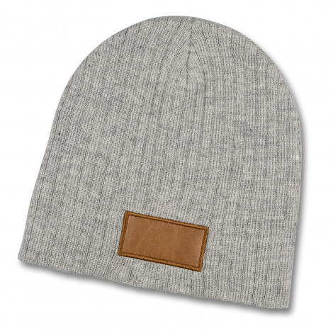 Nebraska Heather Cable Knit Beanie With Patch - Image 2