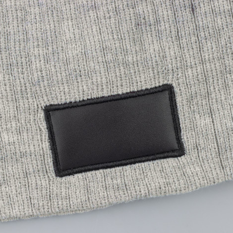 Nebraska Heather Cable Knit Beanie With Patch - Image 7