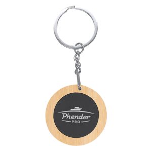 Mirage Round Bamboo Keyring