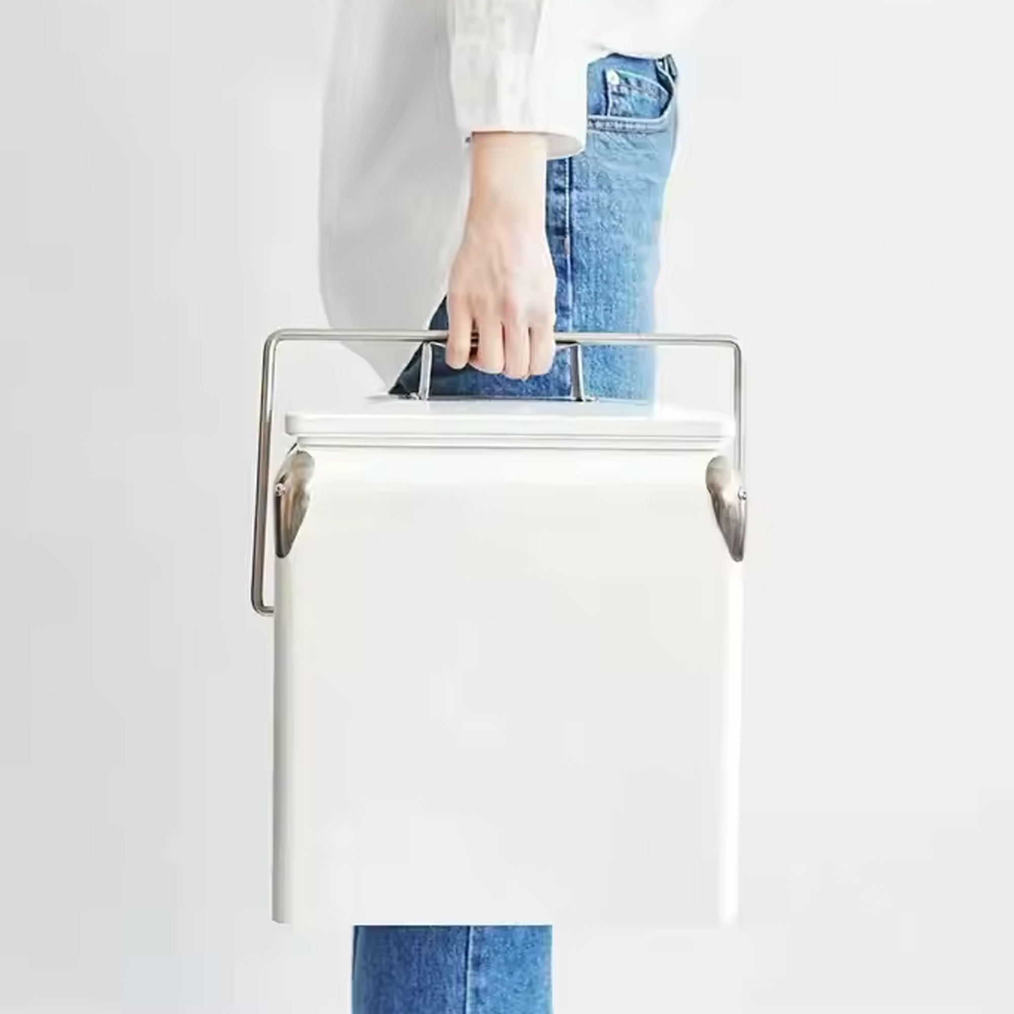 Retro Metal Ice Cooler Box 13L