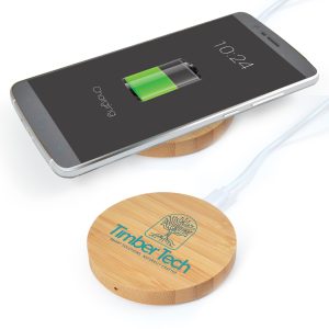 Arc Round Bamboo Wireless Charger