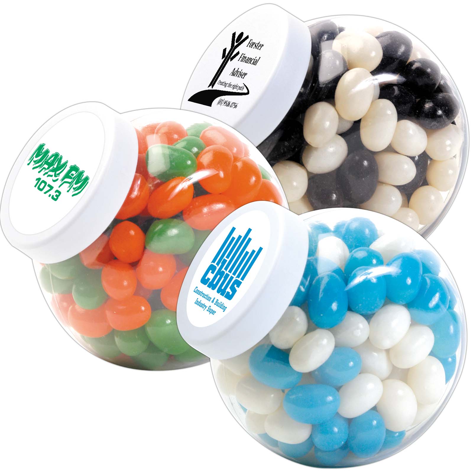 Corporate Colour Mini Jelly Beans in Container - Image 3