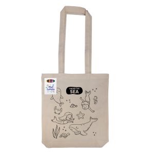 Get Crafty Folding Calico Bag and Crayons