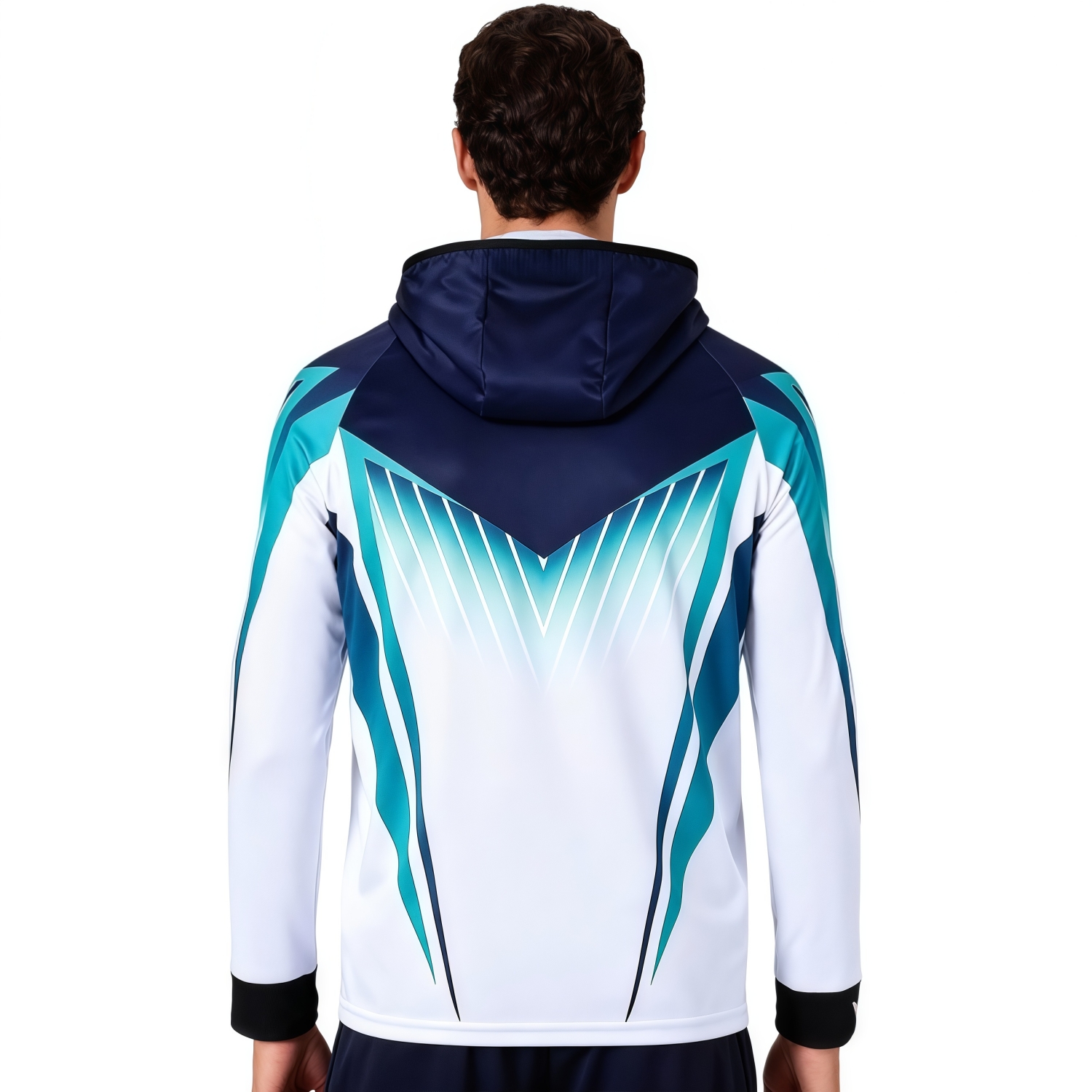 Men's 100% Polyester Sublimated Fishing Hooded Jacket - Image 2