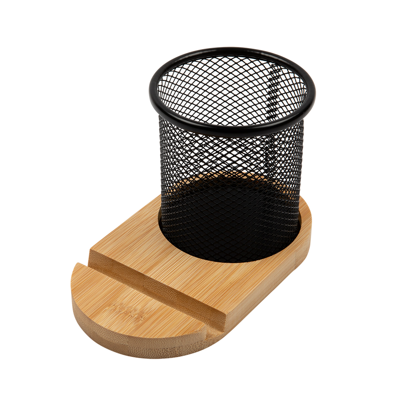Bamboo Pen Tidy Phone Stand - Image 8
