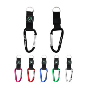 Carabiner with Compass Keychain