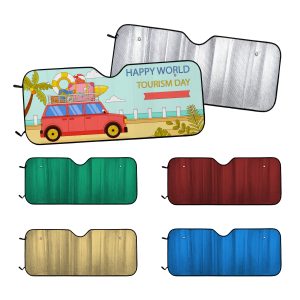 Full Colour Printed Bubble Aluminum Car Sun Shade