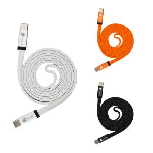 100W Magnetic Flat Braided Charging Cable