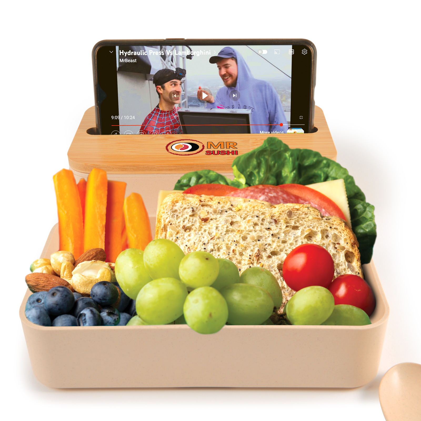 Stax Eco Lunch Box with Phone Holder Lid - Image 7