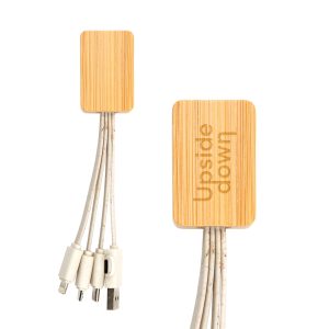 Sprite Square Bamboo Charging Cable