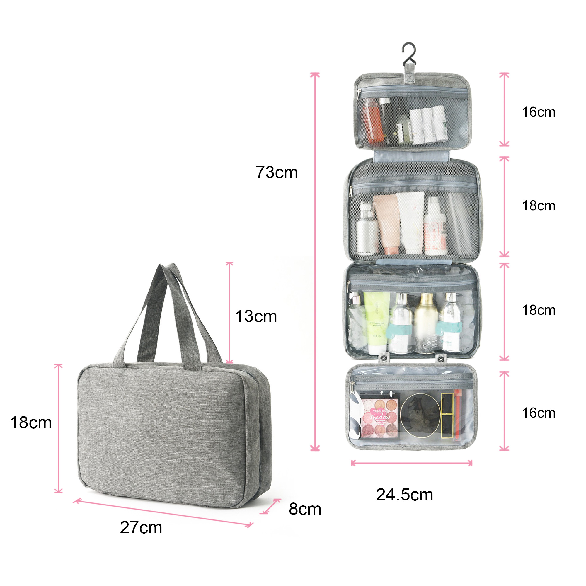Large Capacity Hanging Toiletry Bag - Image 6